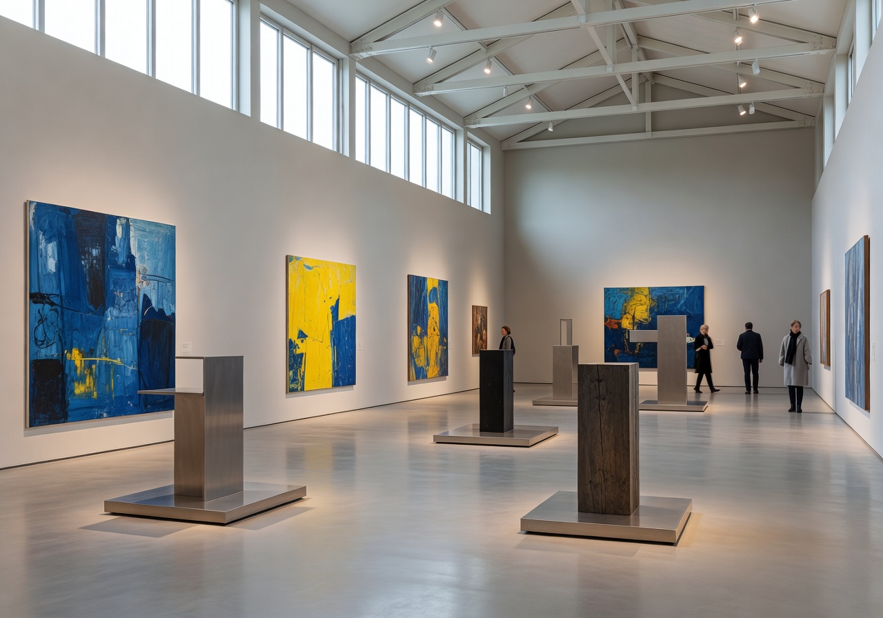 Interior view of an art museum gallery in Germany